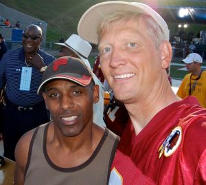With former Redskins receiver Gary Clark